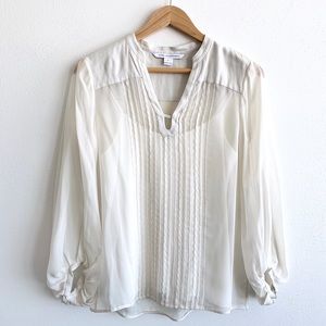 DVF Diane von Furstenberg Silk Blouse sz 2